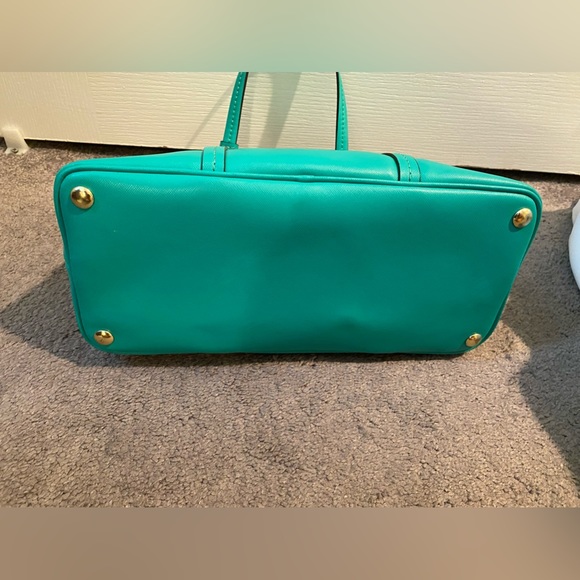 Coach Peyton Cora Domed Satchel- Green - Picture 5 of 7